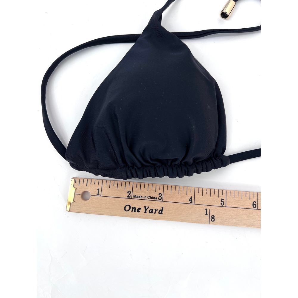 Quince Black Triangle String Bikini Top Small NWT - Picture 6 of 6